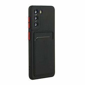 Samsung S22 Plus - Back Cover met Kaarthouder - Zwart