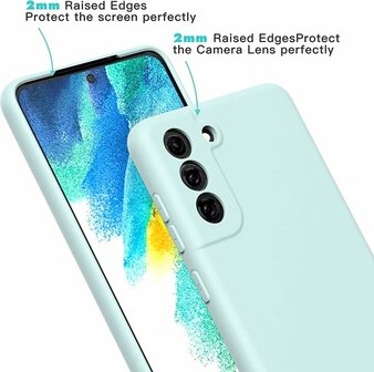 Samsung S21 FE - Siliconen Back Cover - Turquoise