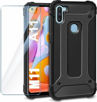 M11 - Armor Back Cover &amp;amp; Glas - Zwart