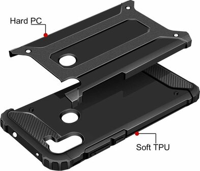 M11 - Armor Back Cover &amp;amp; Glas - Zwart