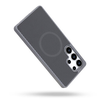 Samsung S24 Ultra - Grijs - Carbon MagSafe Back Cover