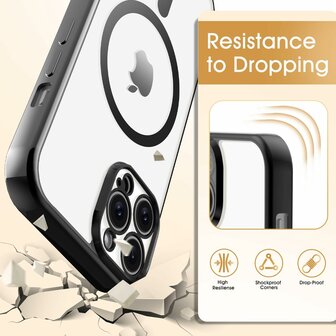 iPhone 16 Pro - MagSafe TPU met Koord - Zwart