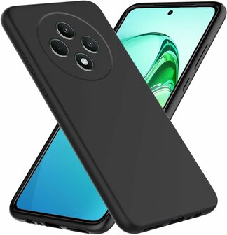 Reno 12 FS - Siliconen Back Cover - Zwart