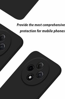 Reno 12 FS - Siliconen Back Cover - Zwart
