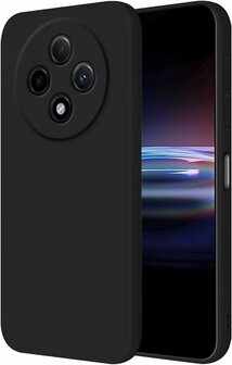 Reno 12 FS - Siliconen Back Cover - Zwart