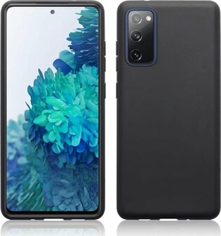 Samsung S20 FE - Siliconen Back Cover - Zwart
