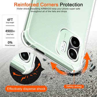 Redmi A1 &amp;amp; A2 - Anti Shock &amp;amp; 2x Glas - Transparant