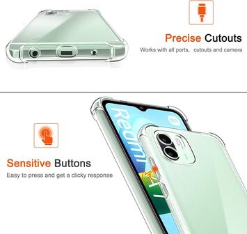 Redmi A1 &amp;amp; A2 - Anti Shock &amp;amp; 2x Glas - Transparant