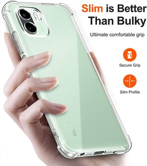 Redmi A1 &amp;amp; A2 - Anti Shock &amp;amp; 2x Glas - Transparant