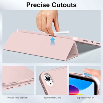 iPad 2025 (11 Gen) - Roze - Smart Cover met Pen Slot