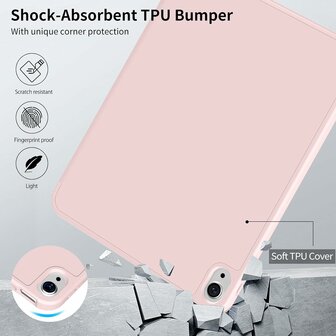 iPad 2025 (11 Gen) - Roze - Smart Cover met Pen Slot