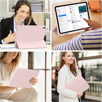 iPad 2025 (11 Gen) - Roze - Smart Cover met Pen Slot