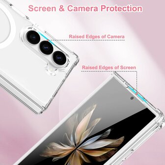 Samsung Z Fold 6 - Transparant - Anti Shock - Geschikt voor Magsafe