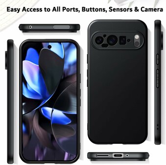 Pixel 9 Pro XL - Zwart -- Siliconen Back Cover