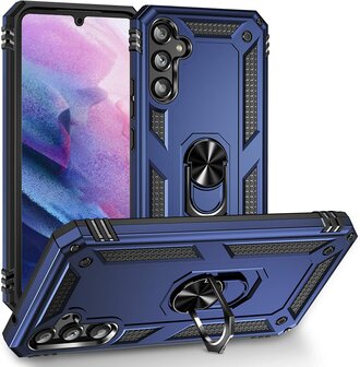 Samsung A54 Blauw - Armor met Kickstand Ring