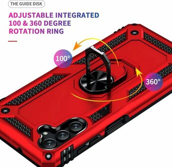 Samsung M23 Rood - Armor met Kickstand Ring