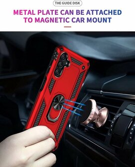 Samsung M23 Rood - Armor met Kickstand Ring