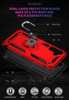 Samsung M23 Rood - Armor met Kickstand Ring