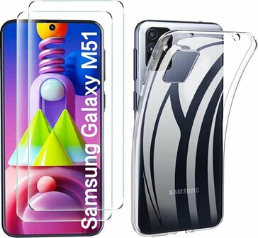 M51 - Back Cover &amp;amp; 2x Glas - Transparant