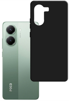 Poco X7 Pro - Siliconen Back Cover - Zwart