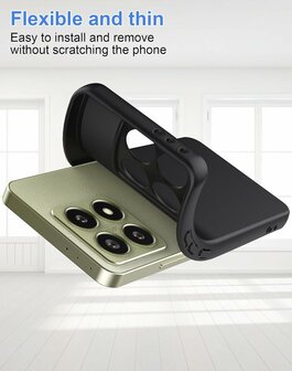 Xiaomi 14T - Siliconen Back Cover - Zwart
