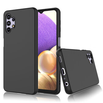 Samsung A32 4G - Siliconen Back Cover - Zwart