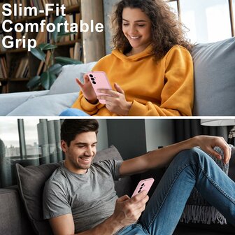 Samsung S24 Plus - Liquid Back Cover - Zalm Roze