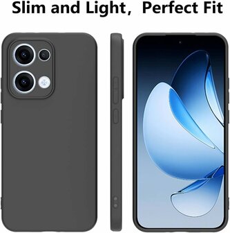 Reno 13 - Back Cover &amp;amp; 2x Glas - Zwart