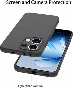 Reno 13 - Back Cover &amp;amp; 2x Glas - Zwart