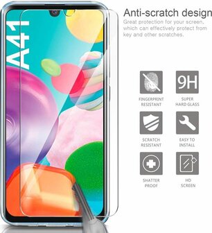 A41 - Back Cover &amp;amp; 2x Glas - Rood