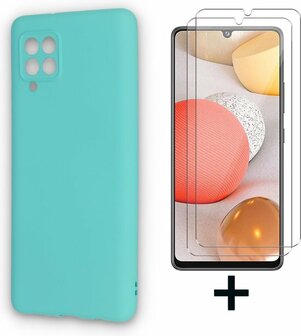 A42 - Back Cover &amp;amp; 2x Glas - Turquoise