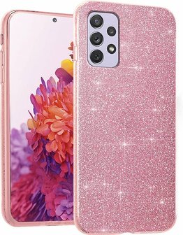 Samsung A23 - Glitter Back Cover - Roze