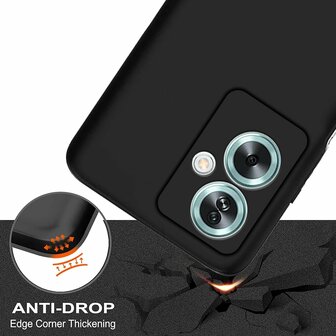 Oppo A79 5G - Siliconen Back Cover - Zwart
