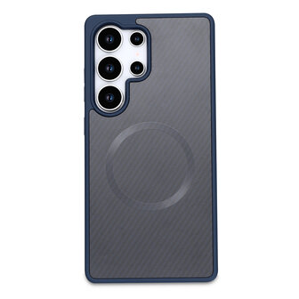 Samsung S24 Ultra - Blauw - Carbon MagSafe Back Cover