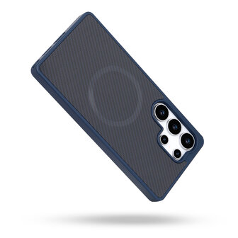 Samsung S24 Ultra - Blauw - Carbon MagSafe Back Cover