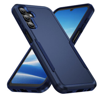 Samsung A15 Blauw - Heavy Duty Armor Back Cover