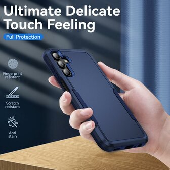 Samsung A15 Blauw - Heavy Duty Armor Back Cover