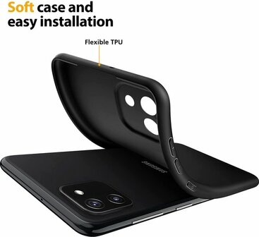 Samsung A03 - Siliconen Back Cover - Zwart
