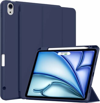 iPad Air (11 inch 2024 &amp;amp; 2025) - Blauw - Smart Cover met Pen Slot
