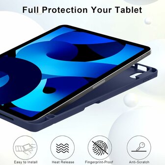 iPad Air (11 inch 2024 &amp;amp; 2025) - Blauw - Smart Cover met Pen Slot