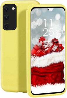 Samsung S20 - Siliconen Back Cover - Geel