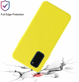 Samsung S20 - Siliconen Back Cover - Geel