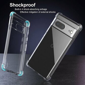 Pixel 8a - Anti Shock &amp;amp; 2x Glas - Transparant