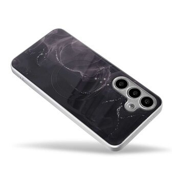 Samsung S24 Zwart - MagSafe TPU Marmer