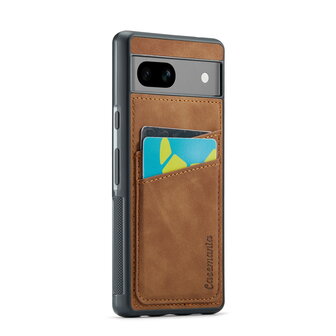 Pixel 7A - Back Cover met Kaarthouder - Sienna Brown