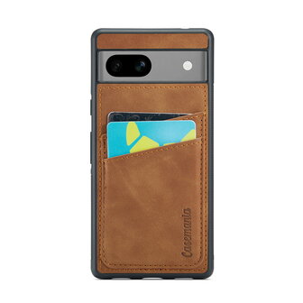 Pixel 7A - Back Cover met Kaarthouder - Sienna Brown