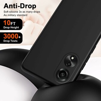 Oppo A78 4G - Siliconen Back Cover - Zwart