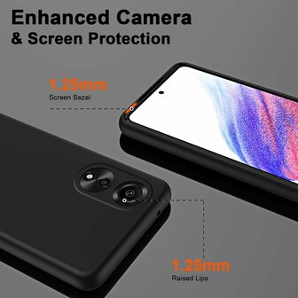 Oppo A78 4G - Siliconen Back Cover - Zwart