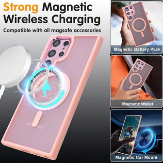 Samsung S22 Ultra - Matte MagSafe Armor - Roze