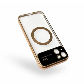 iPhone 15 Plus Goud - MagSafe TPU Back Cover - Camera Protector
